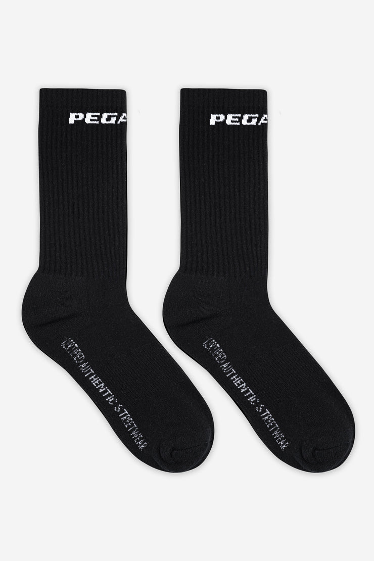 Pegador Certified Logo Socks Black White