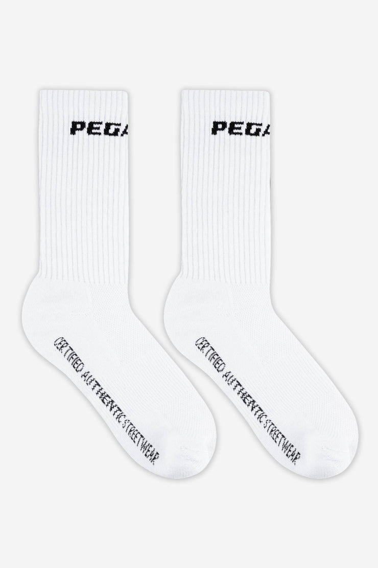 Pegador Certified Logo Socks White Black