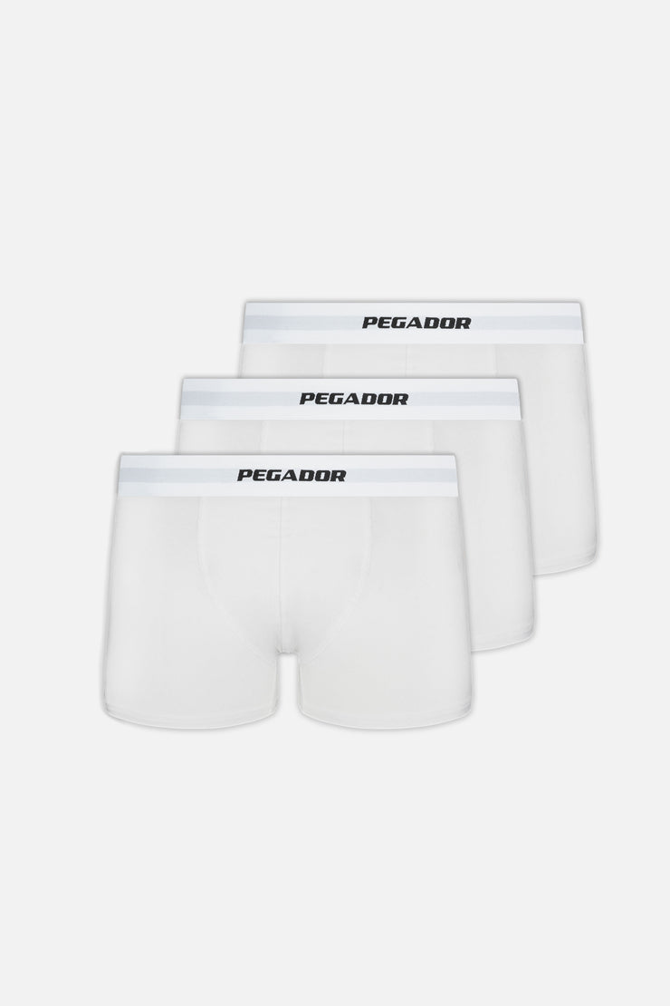 Pegador Camino Boxershorts Single Logo 3 Pack White White