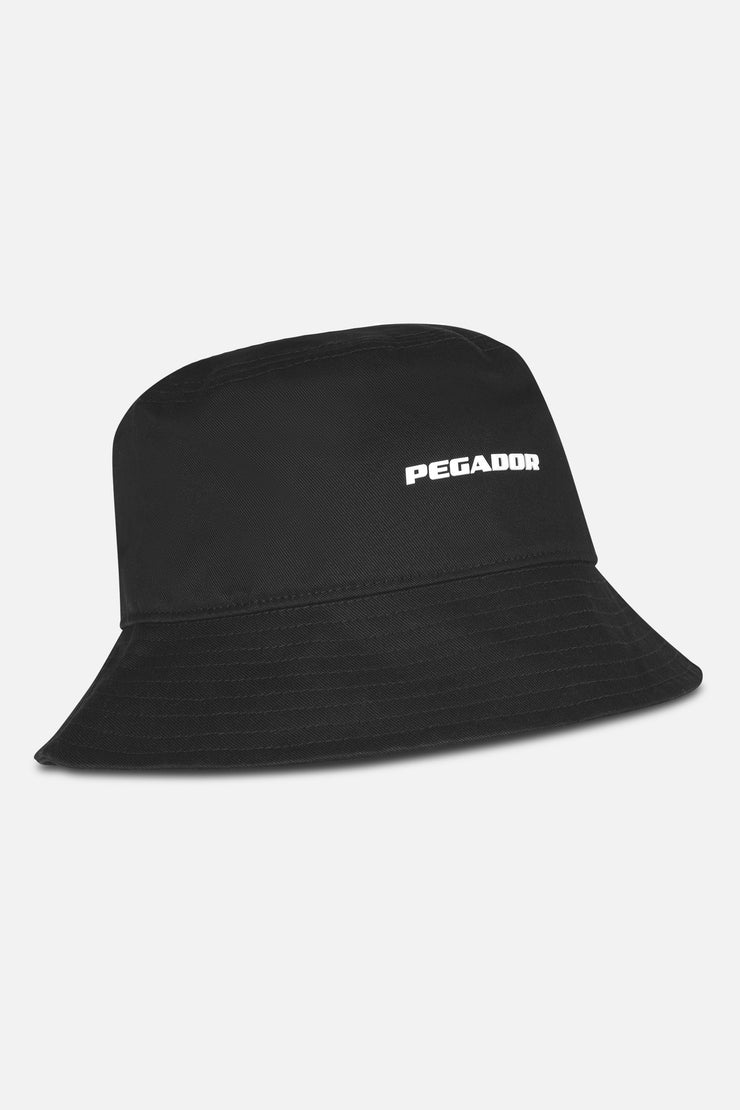 Pegador Logo Bucket Hat Black White