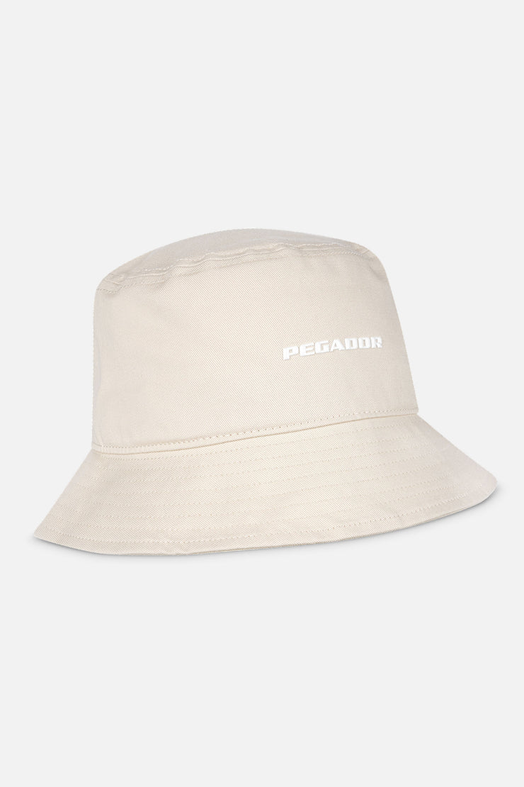 Pegador Logo Bucket Hat Desert Sand White