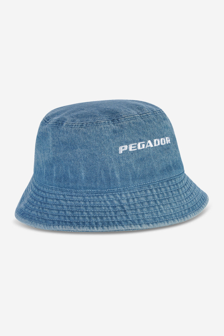 Pegador Logo Denim Bucket Hat Baby Blue