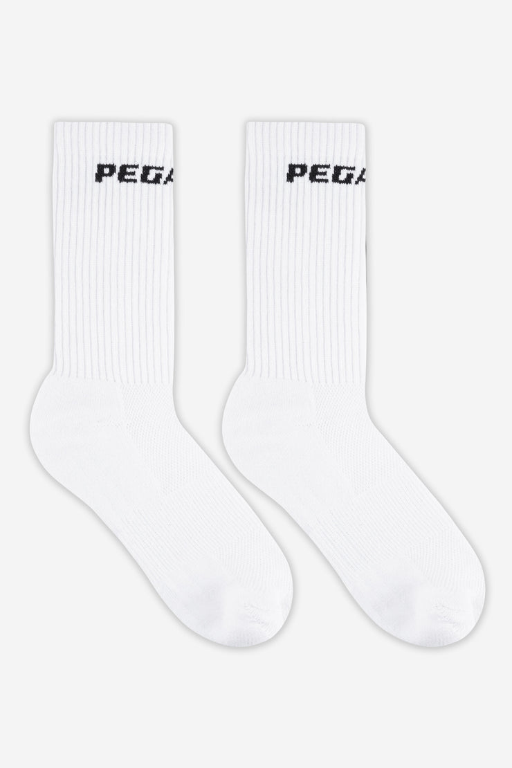 Pegador Logo Socks White Black