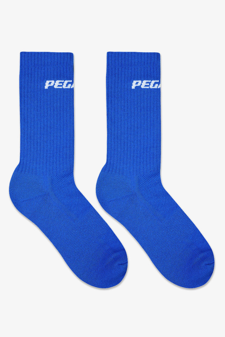 Pegador Logo Socks Deep Blue White