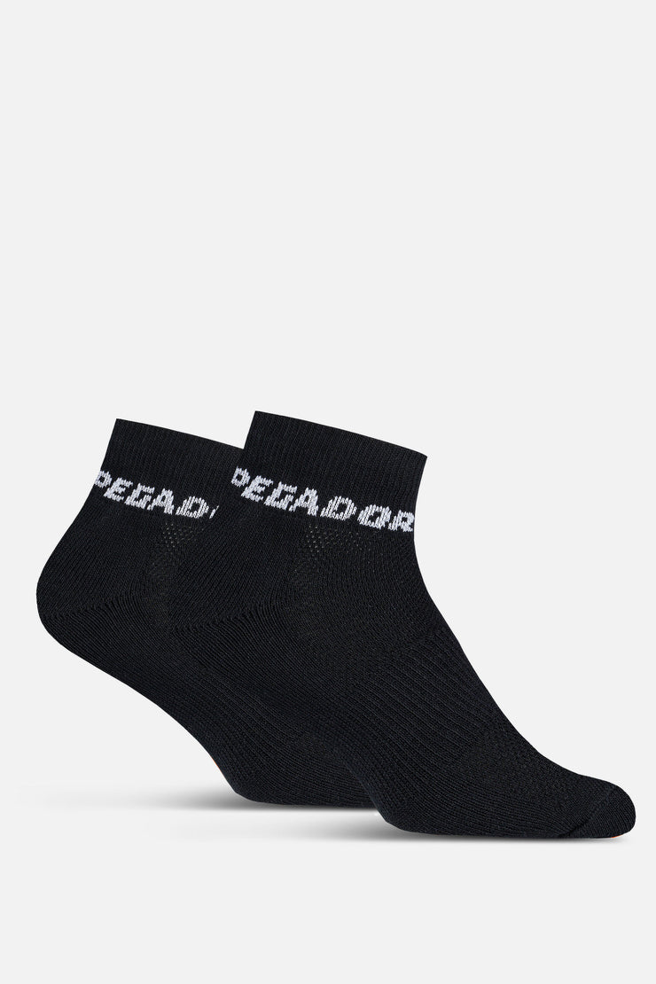 Pegador Logo Socks Low Black White