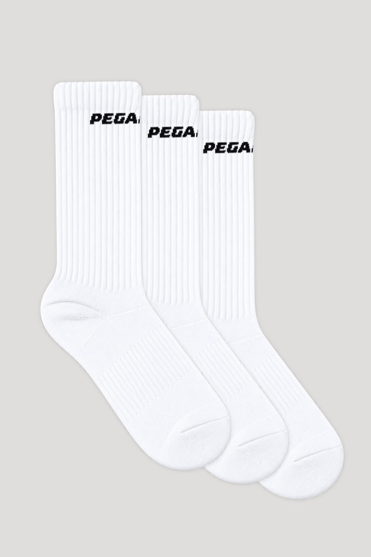 Logo Socks White Black (3 Pack) - 35-38