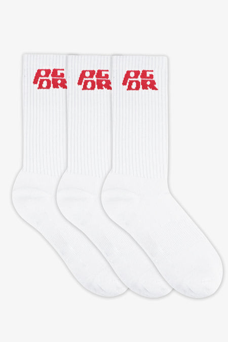 Narson Socks White Red (3 Pack)