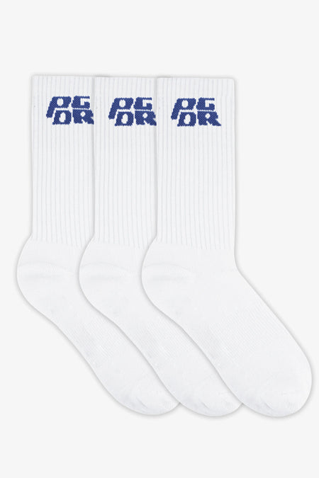 Narson Socks White Retro Blue (3 Pack)
