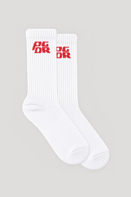 Narson Socks White Red (Single Pack)