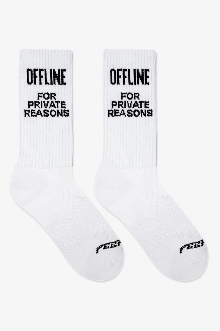 Pegador Offline Socks White Black