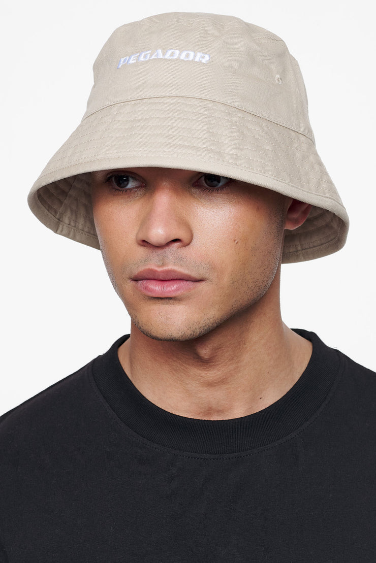 Pegador Logo Cotton Twill Bucket Hat Sand