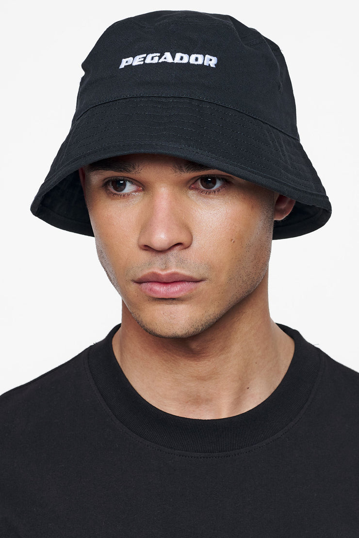 Pegador Logo Cotton Twill Bucket Hat Black