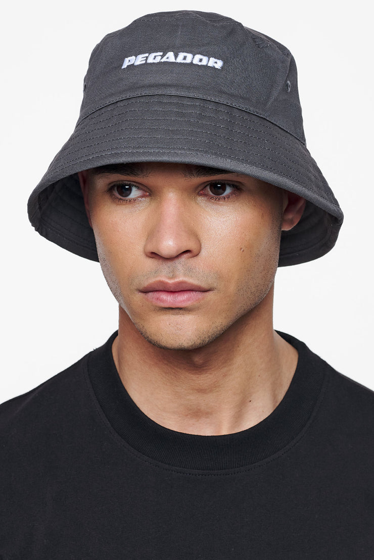 Pegador Logo Cotton Twill Bucket Hat Grey