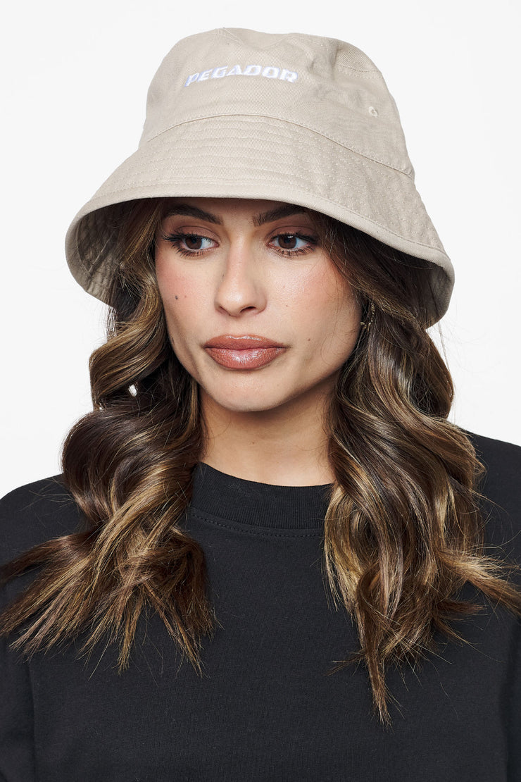 Pegador Logo Cotton Twill Bucket Hat Sand