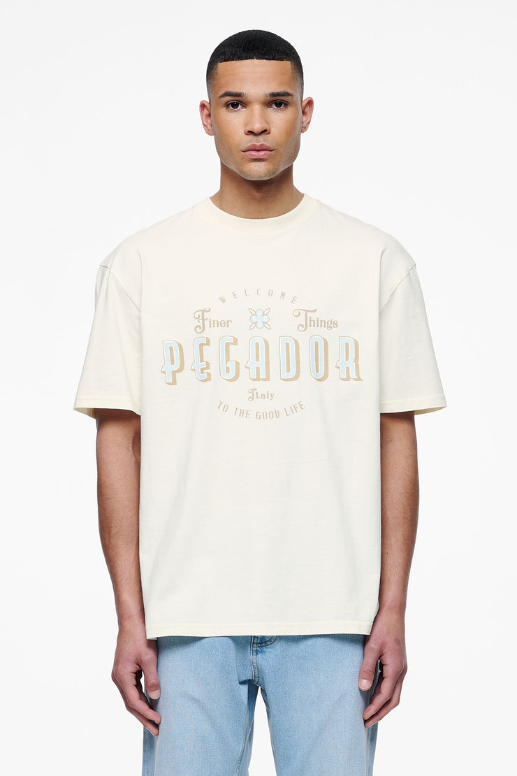 Pegador Stokes Oversized Tee Vintage Washed Unbleached