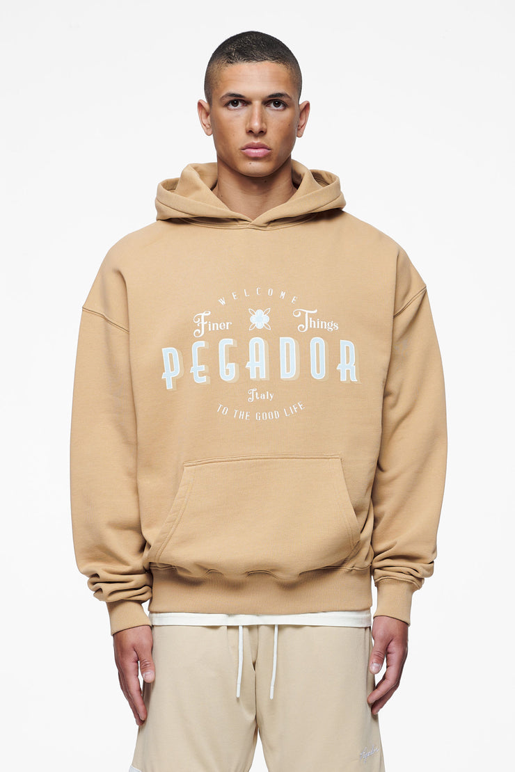 Pegador Stokes Oversized Hoodie Vintage Washed Espresso