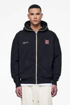 Pegador Riggs Oversized Sweat Jacket Black Hauptansicht aus der Finer Things Kollektion für Herren