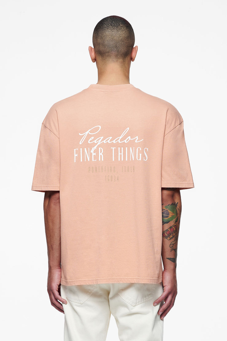 Pegador Heddon Oversized Tee Vintage Washed Tuscan Rose