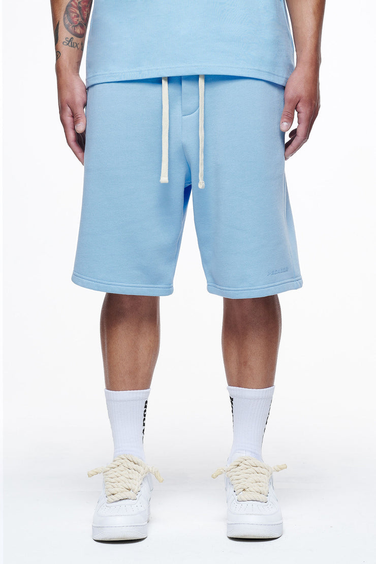 Pegador Logo Heavy Sweat Shorts Vintage Washed Riviera Blue Gum