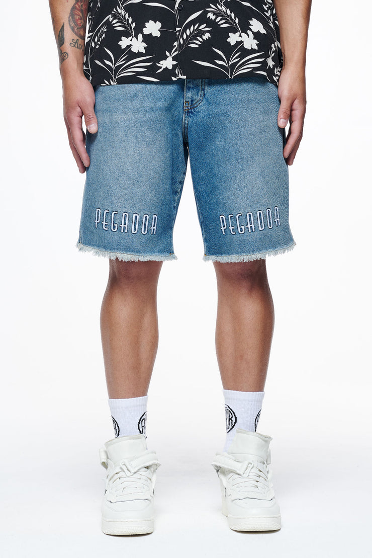 Pegador Elder Jeans Shorts Washed Vintage Blue