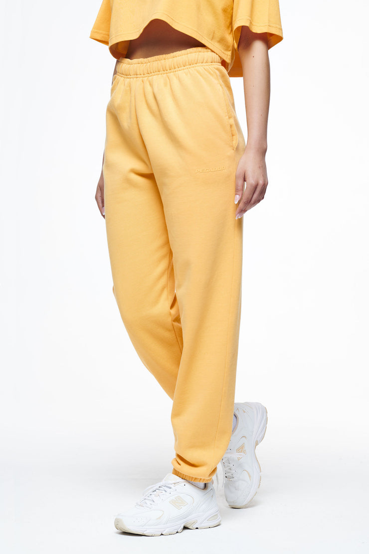 Pegador Villa High Waisted Sweat Pants Vintage Washed Golden Sun Gum