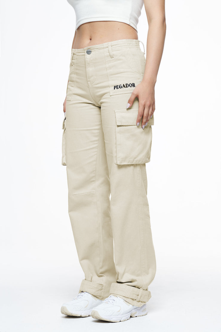 Pegador Arlia Wide Cargo Pants Espresso