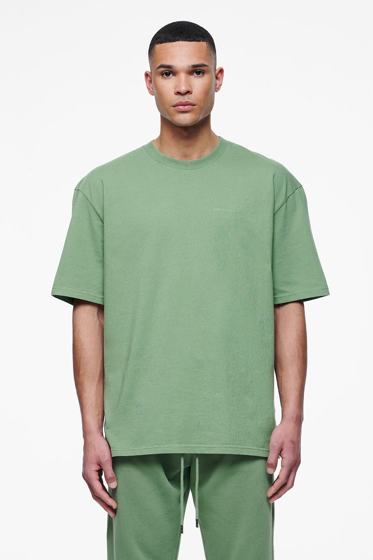 Pegador Logo Oversized Tee Vintage Washed Cypress Green Gum