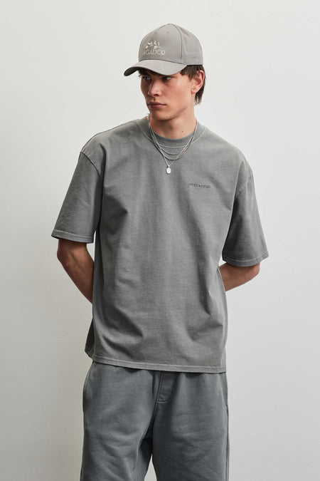 Logo Oversized Tee Vintage Grey