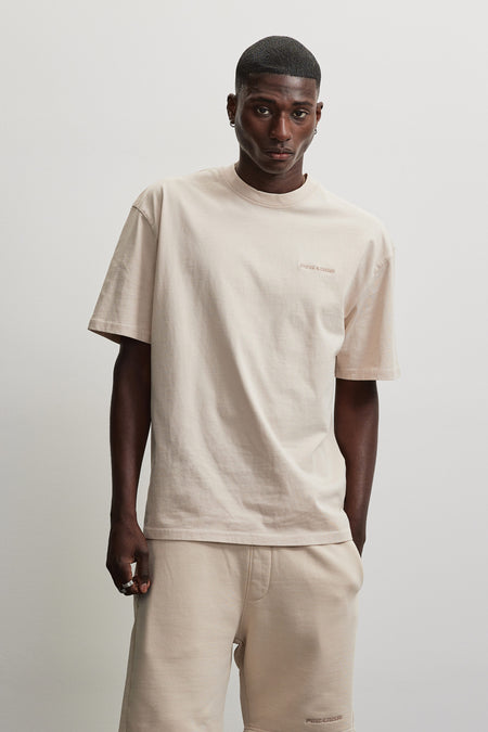 Logo Oversized Tee Cream