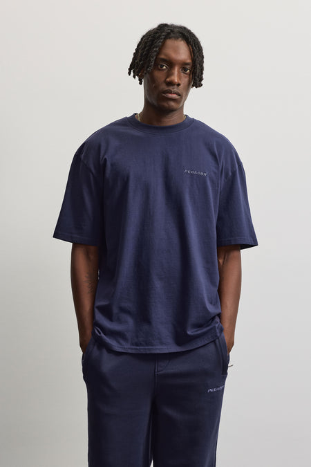 Logo Oversized Tee Indigo Blue