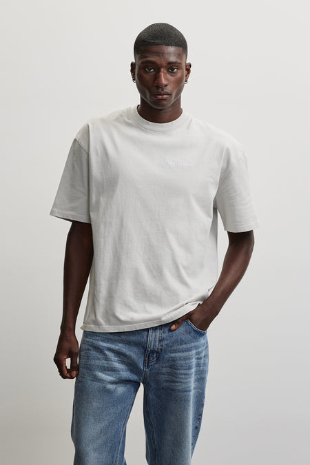 Logo Oversized Tee Fog Grey