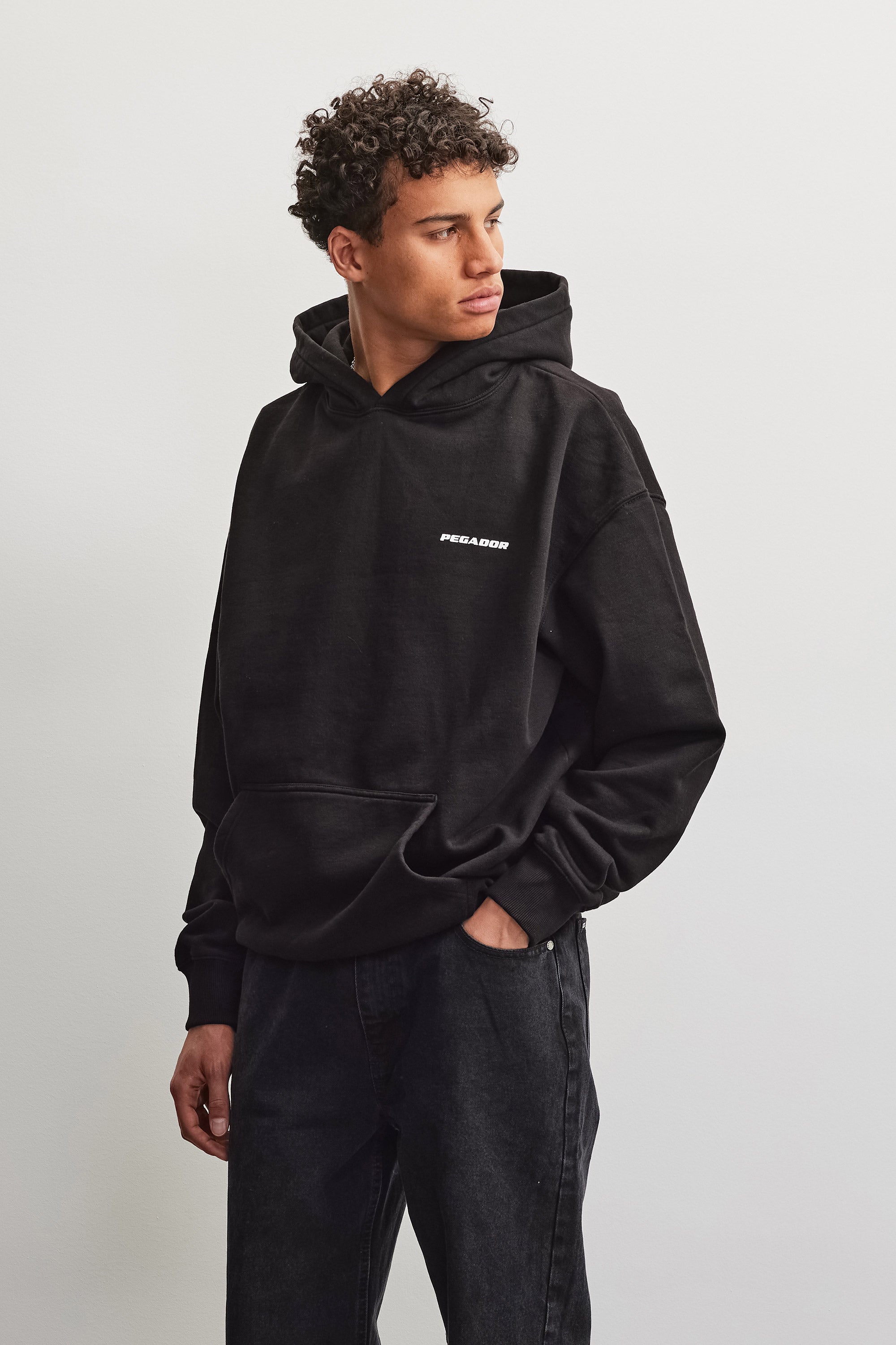 Kuldiga Oversized Hoodie Washed Black – PEGADOR®