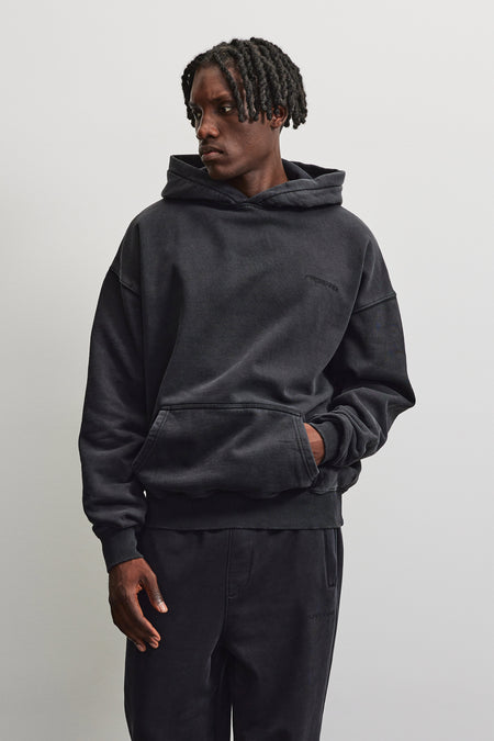 Logo Oversized Hoodie Vintage Black