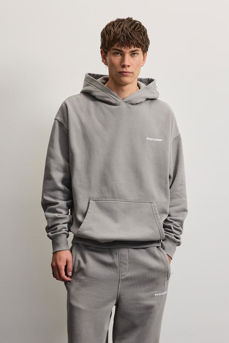 Logo Oversized Hoodie Grey