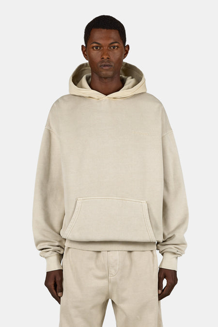 Logo Oversized Hoodie Vintage Beige