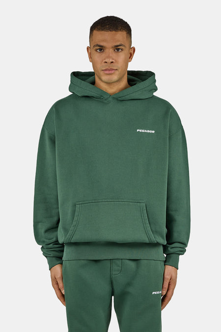 Logo Oversized Hoodie Solid Green