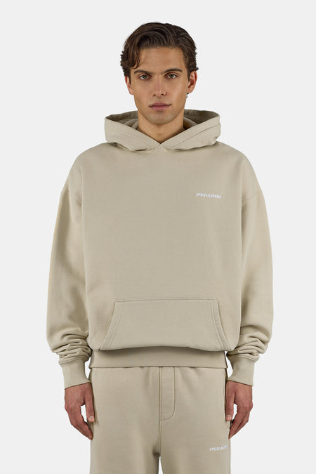 Logo Oversized Hoodie Khaki Beige