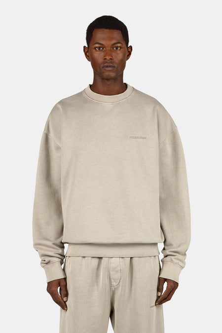 Logo Oversized Sweater Vintage Rock Grey