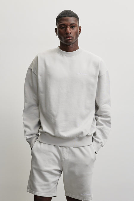 Logo Oversized Sweater Fog Grey
