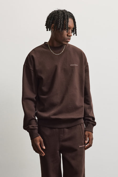 Logo Oversized Sweater Deep Brown
