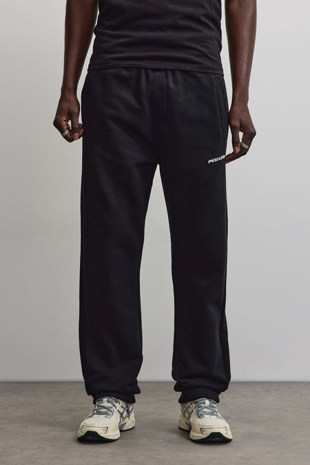 Logo Wide Sweat Pants Black