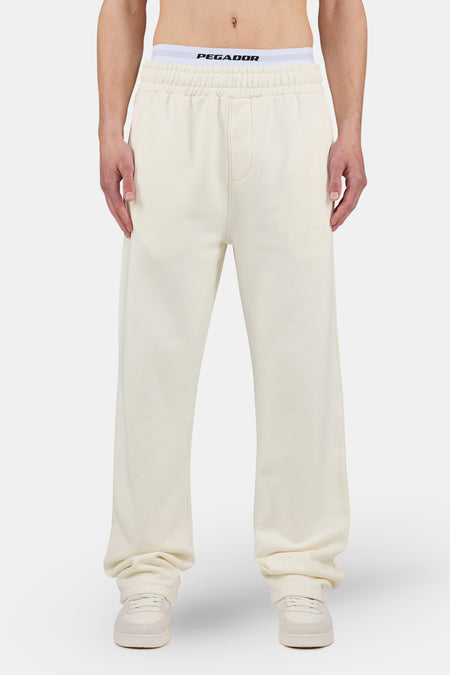 Logo Wide Sweat Pants Unbleached
