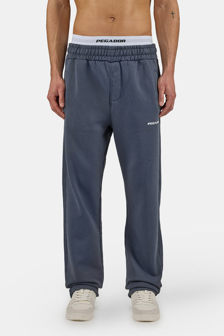 Logo Wide Sweat Pants Twilight Blue