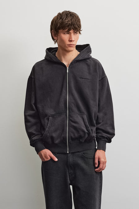 Logo Oversized Sweat Jacket Vintage Black
