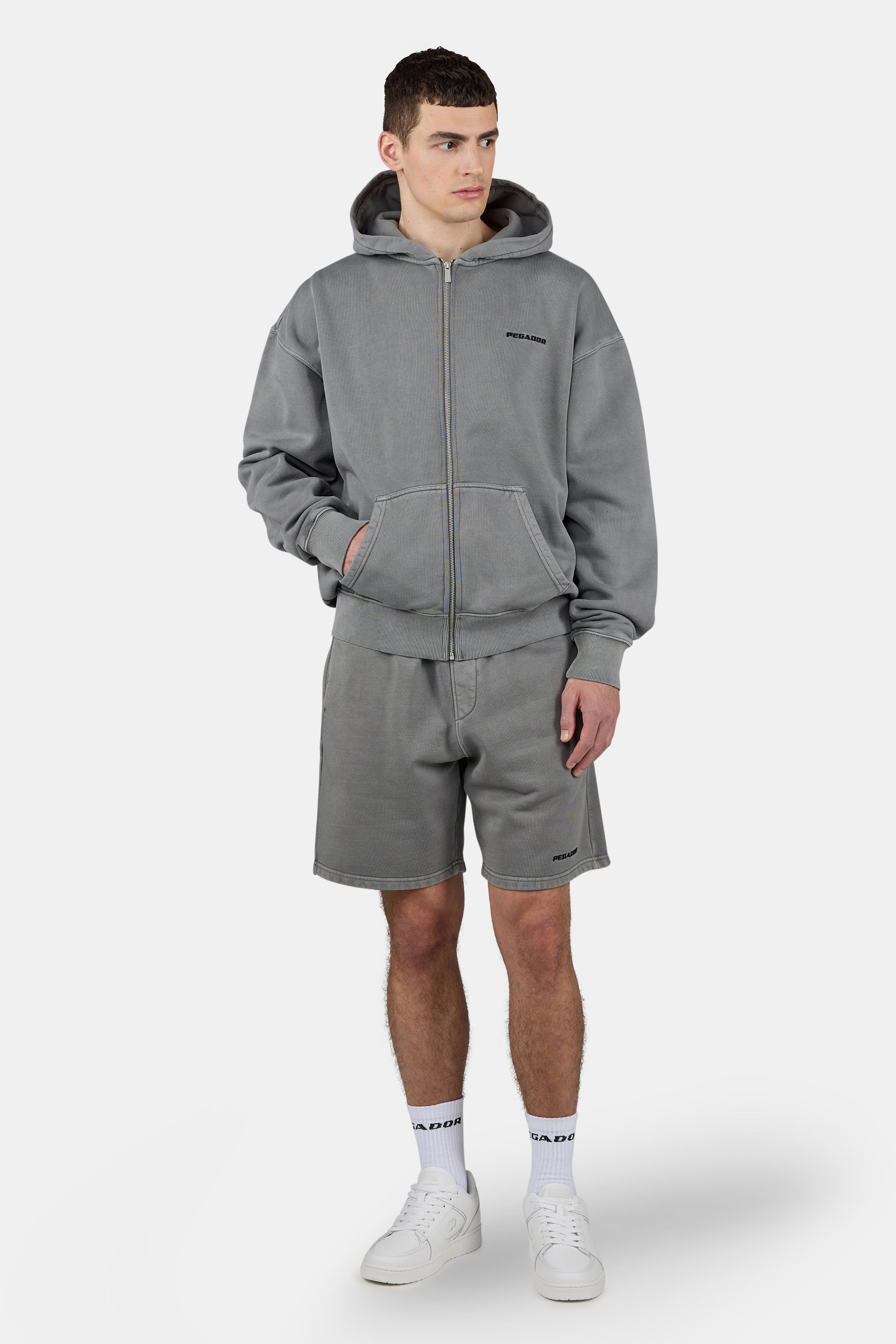 Logo Heavy Sweat Shorts Vintage Grey – PEGADOR®