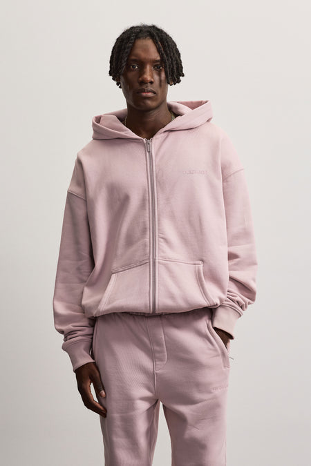 Logo Oversized Sweat Jacket Faded Rose