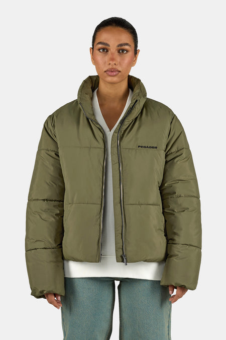 Georgia Puffer Jacket Mud Olive