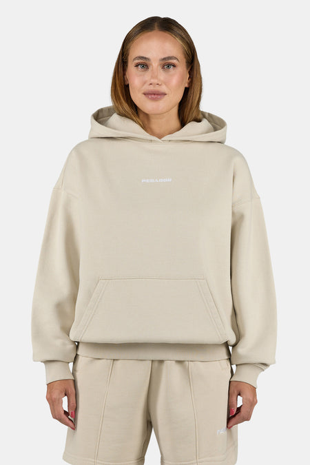 Clarita Logo Oversized Hoodie Light Beige