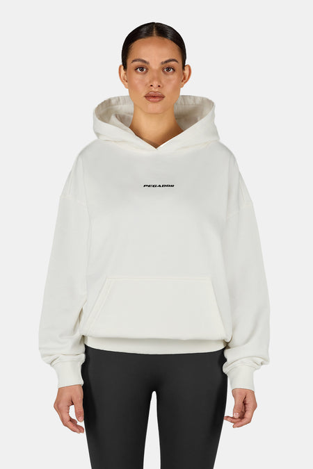 Clarita Logo Oversized Hoodie Snow White