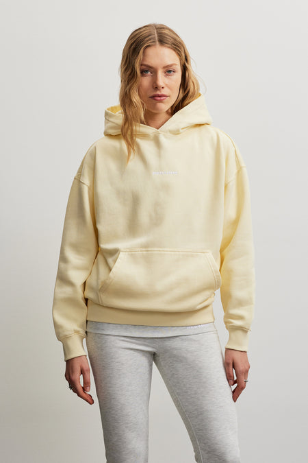 Clarita Logo Oversized Hoodie Butter Yellow